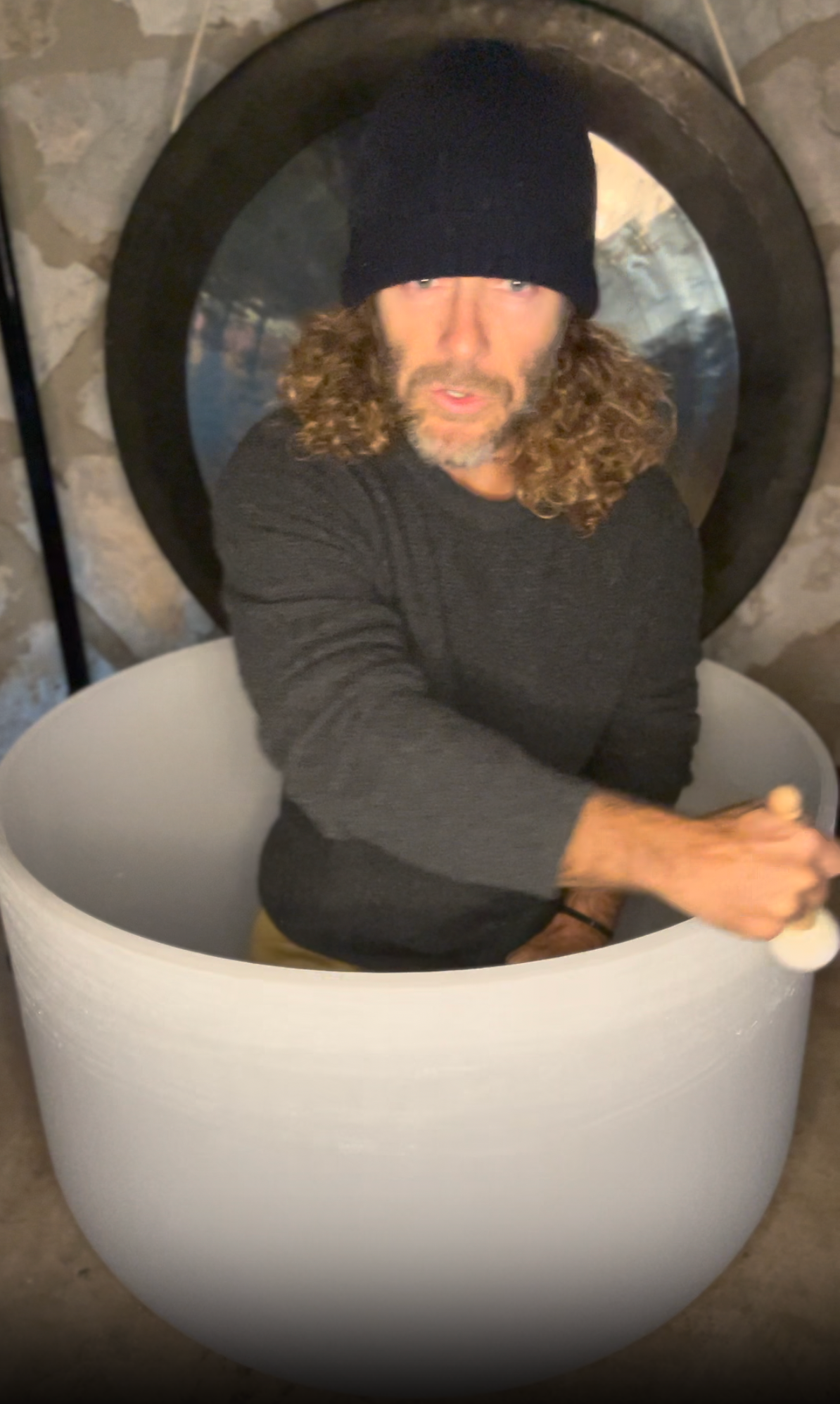 The Largest Crystal Singing Bowl In The World: 32 Inch Diameter First Octave Resonant Instrument