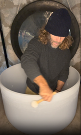 The Largest Crystal Singing Bowl In The World: 32 Inch Diameter First Octave Resonant Instrument