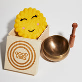 Sunny:  3.5 Inch Bronze Singing Bowl Made Just For Kids Mindfulness Special Design Cushion