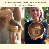 Stillness & Strength Set: Two Hand Cast Brass Singing Bowls