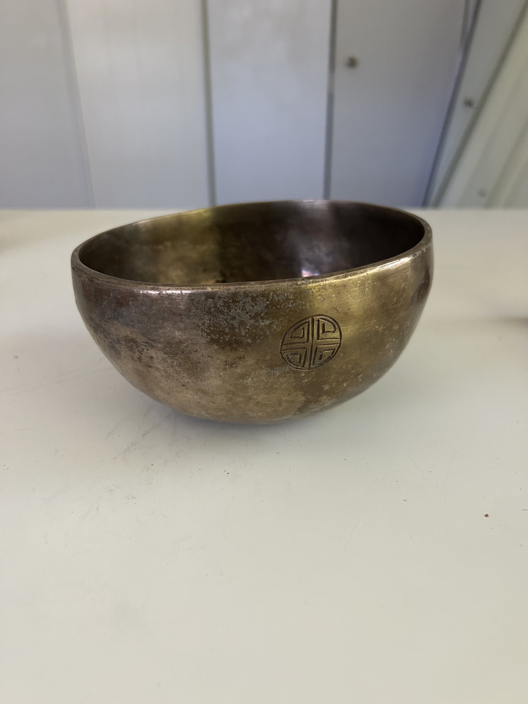 7 Inch Bronze C4 One Of A Kind Singing Bowl CUSTOM-0015