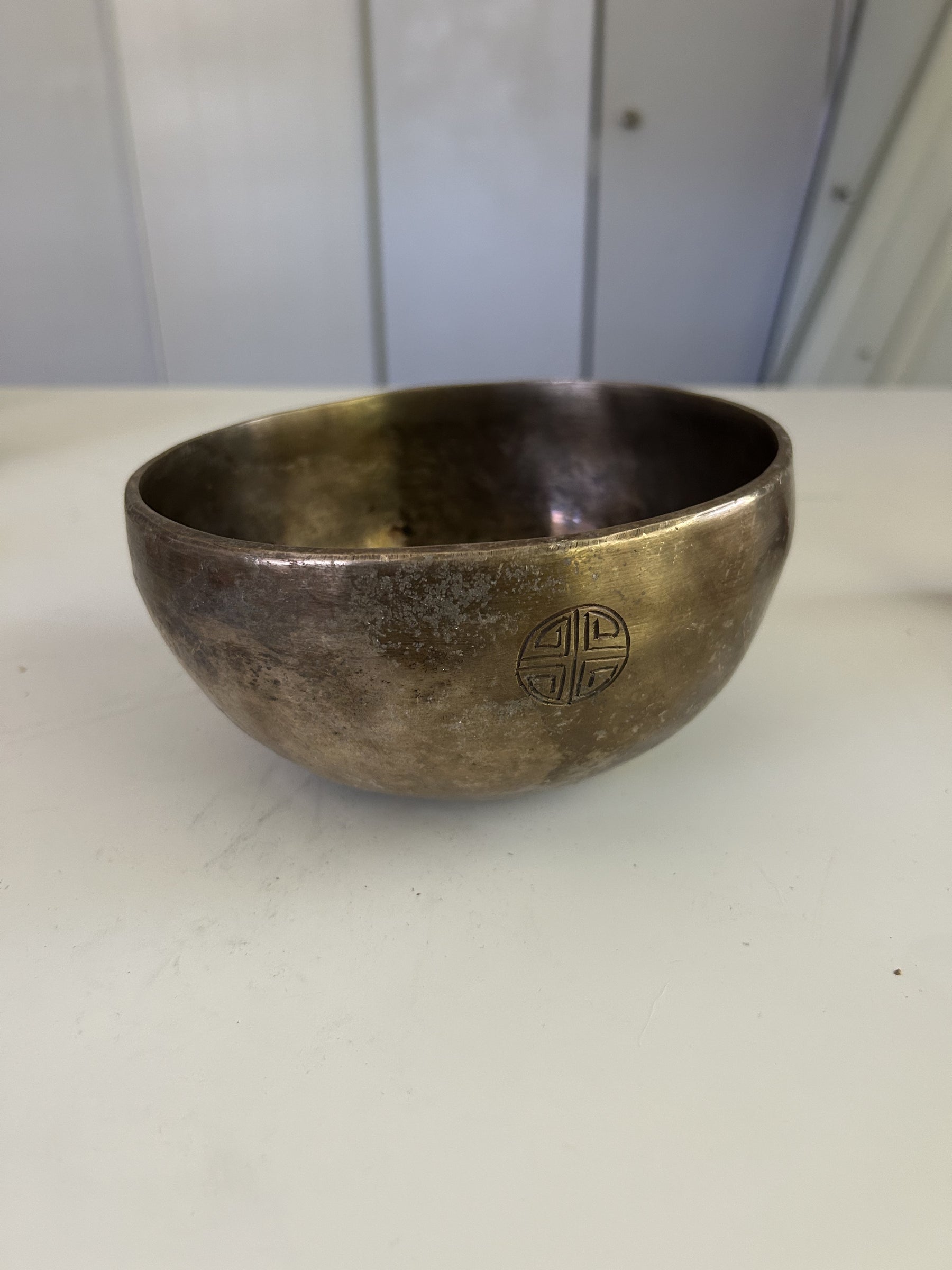 7 Inch Bronze C4 One Of A Kind Singing Bowl CUSTOM-0015
