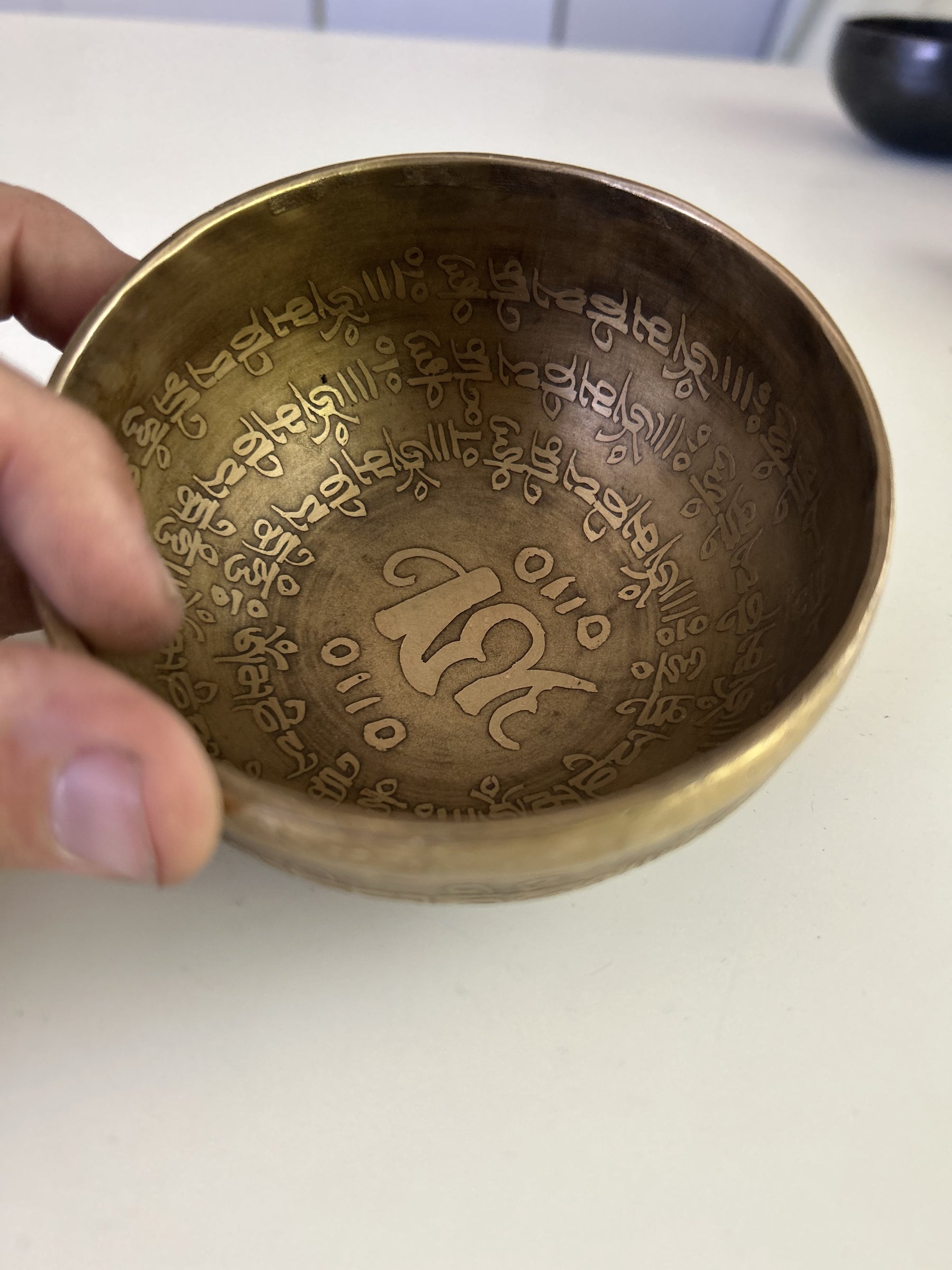 4 Inch Bronze E5 One Of A Kind Singing Bowl CUSTOM-0009