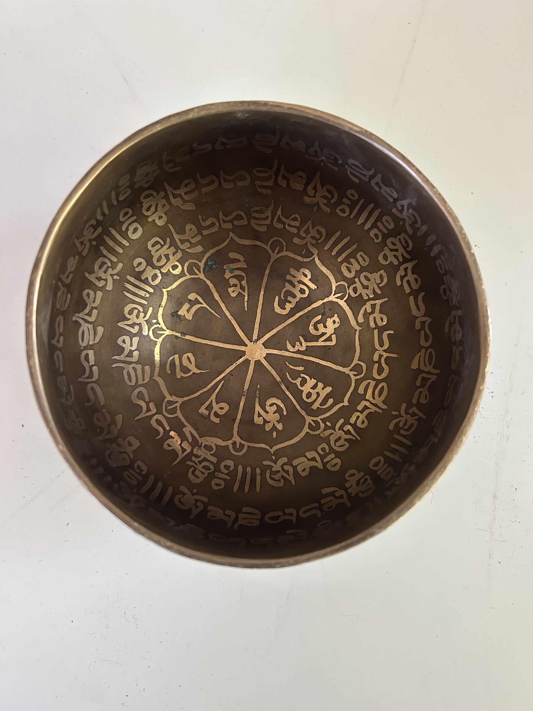 5 Inch Bronze A4 One Of A Kind Singing Bowl CUSTOM-0017