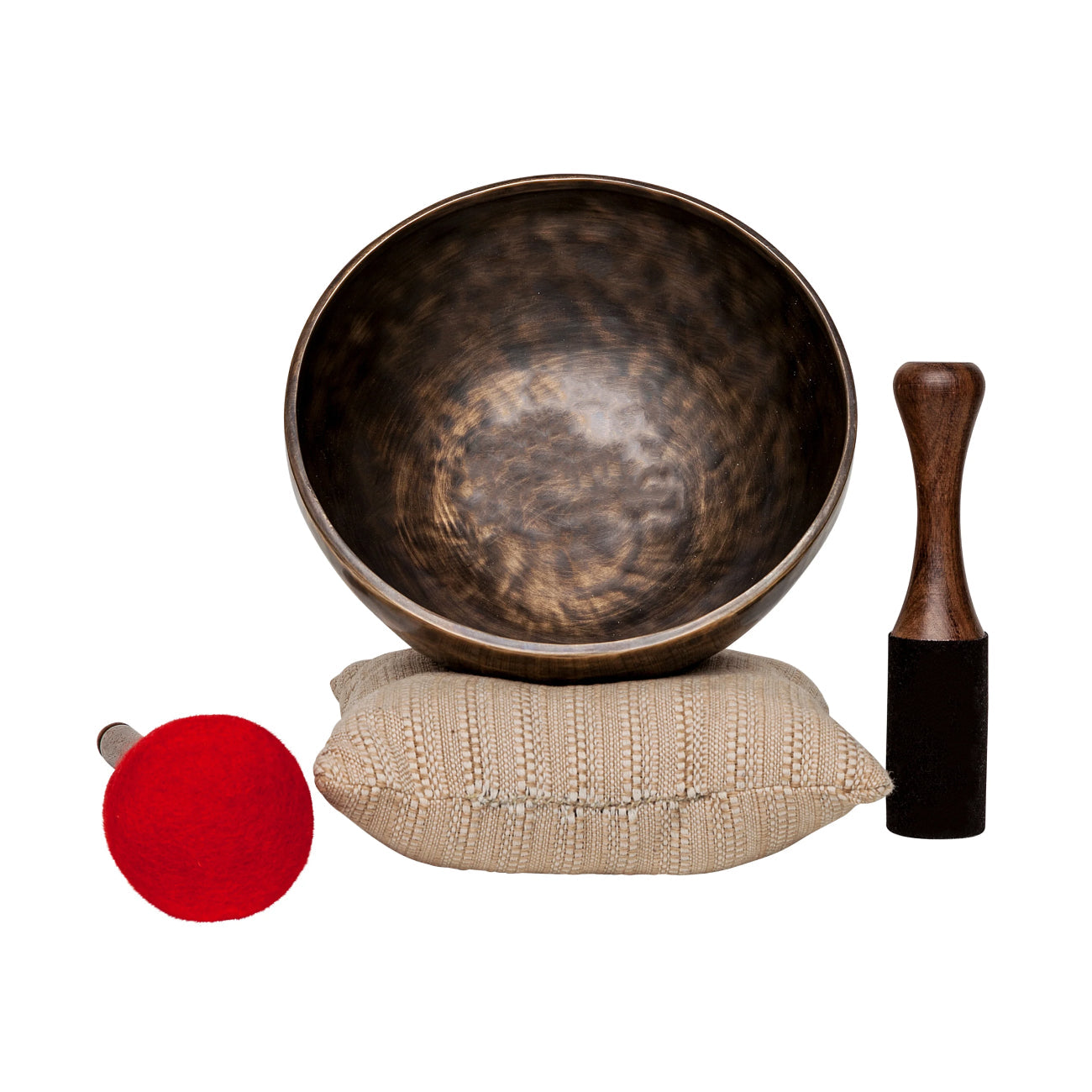 The Weathered Collection: The Saturn Bowl Large 9 Inch Handmade Bronze Singing Bowl From Nepal