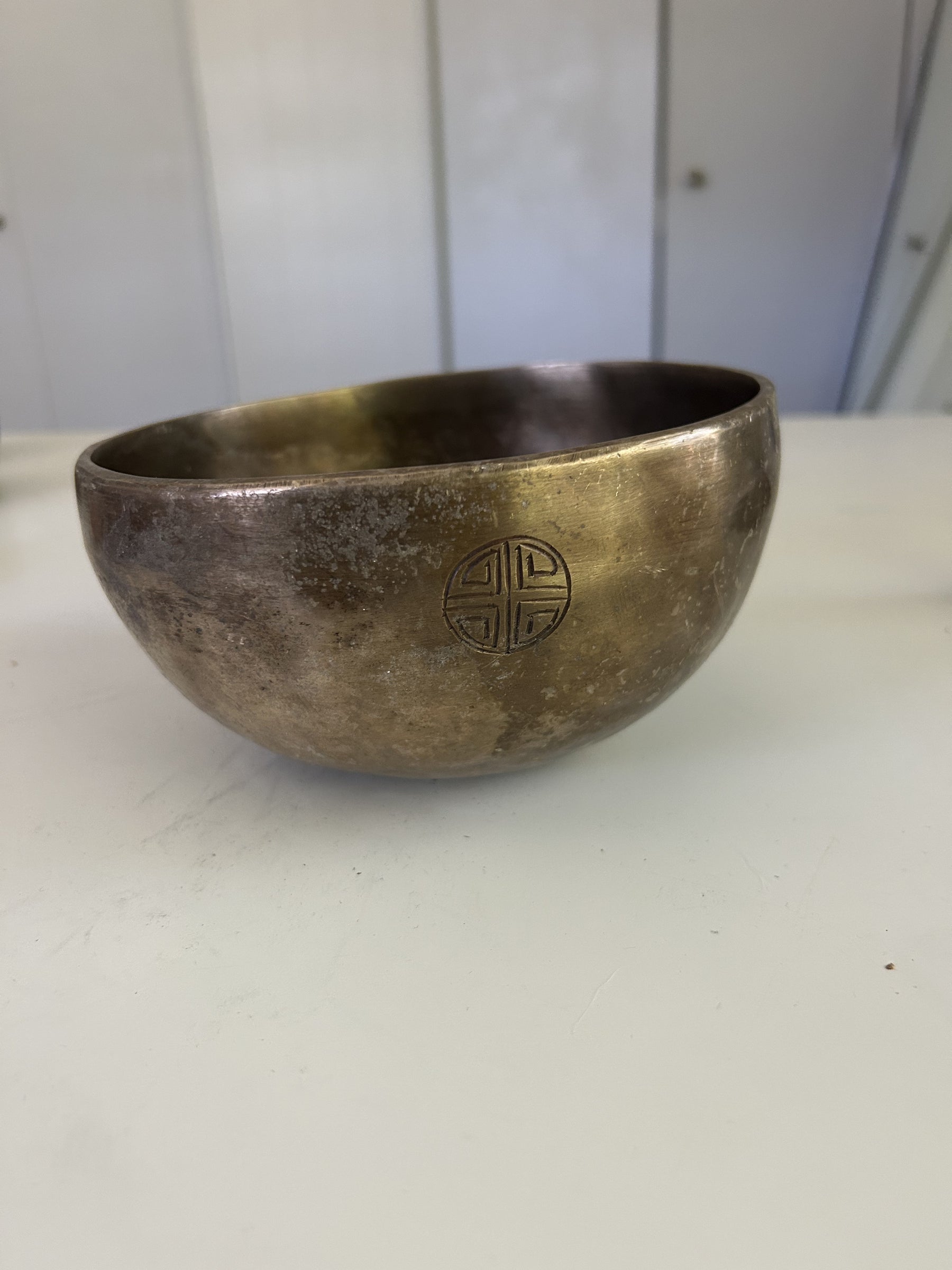 7 Inch Bronze C4 One Of A Kind Singing Bowl CUSTOM-0015