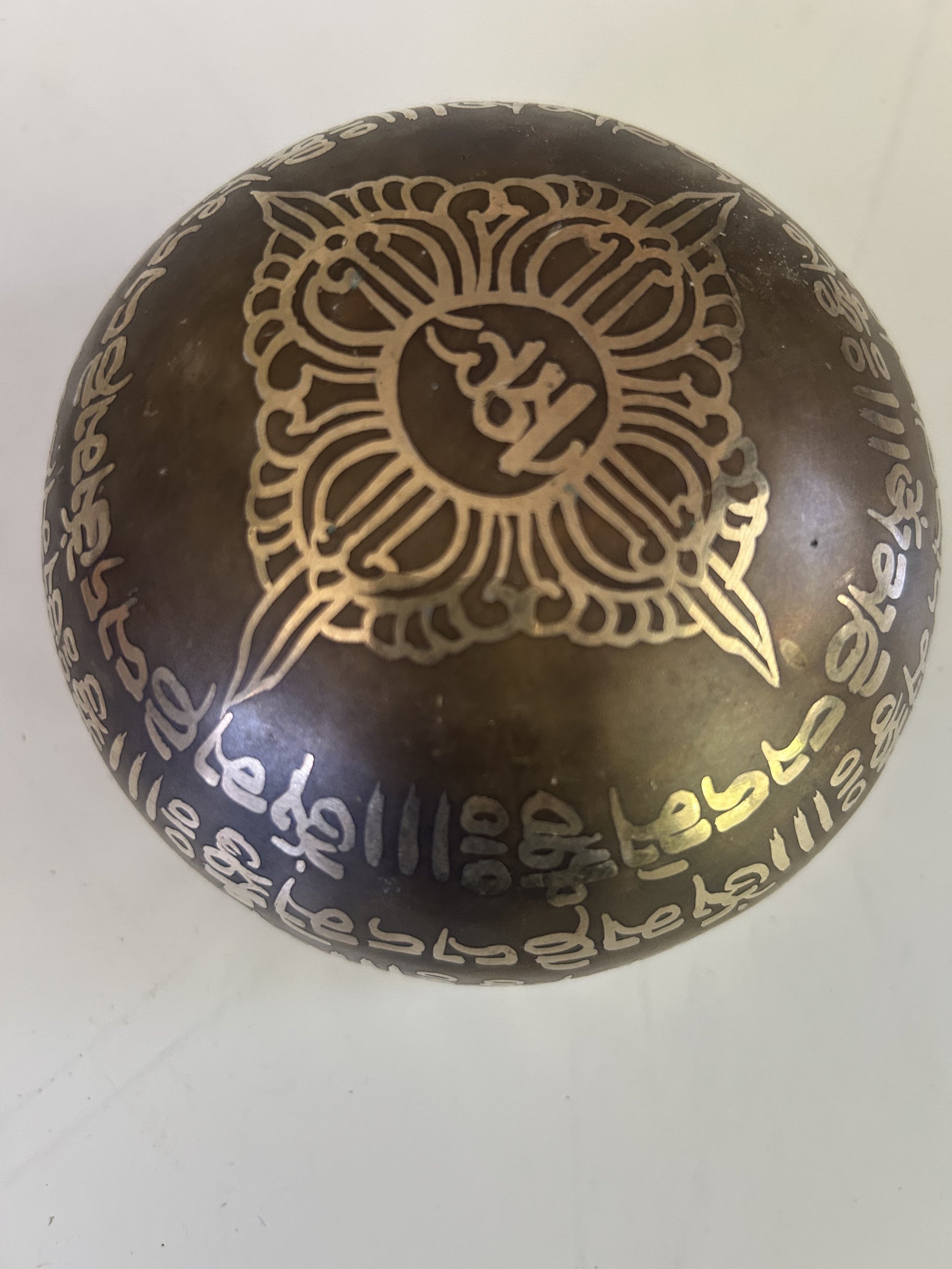 5 Inch Bronze A4 One Of A Kind Singing Bowl CUSTOM-0017