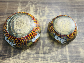 Fire Horse Set of 2: 9 Inch and 6 Inch Handpainted Set