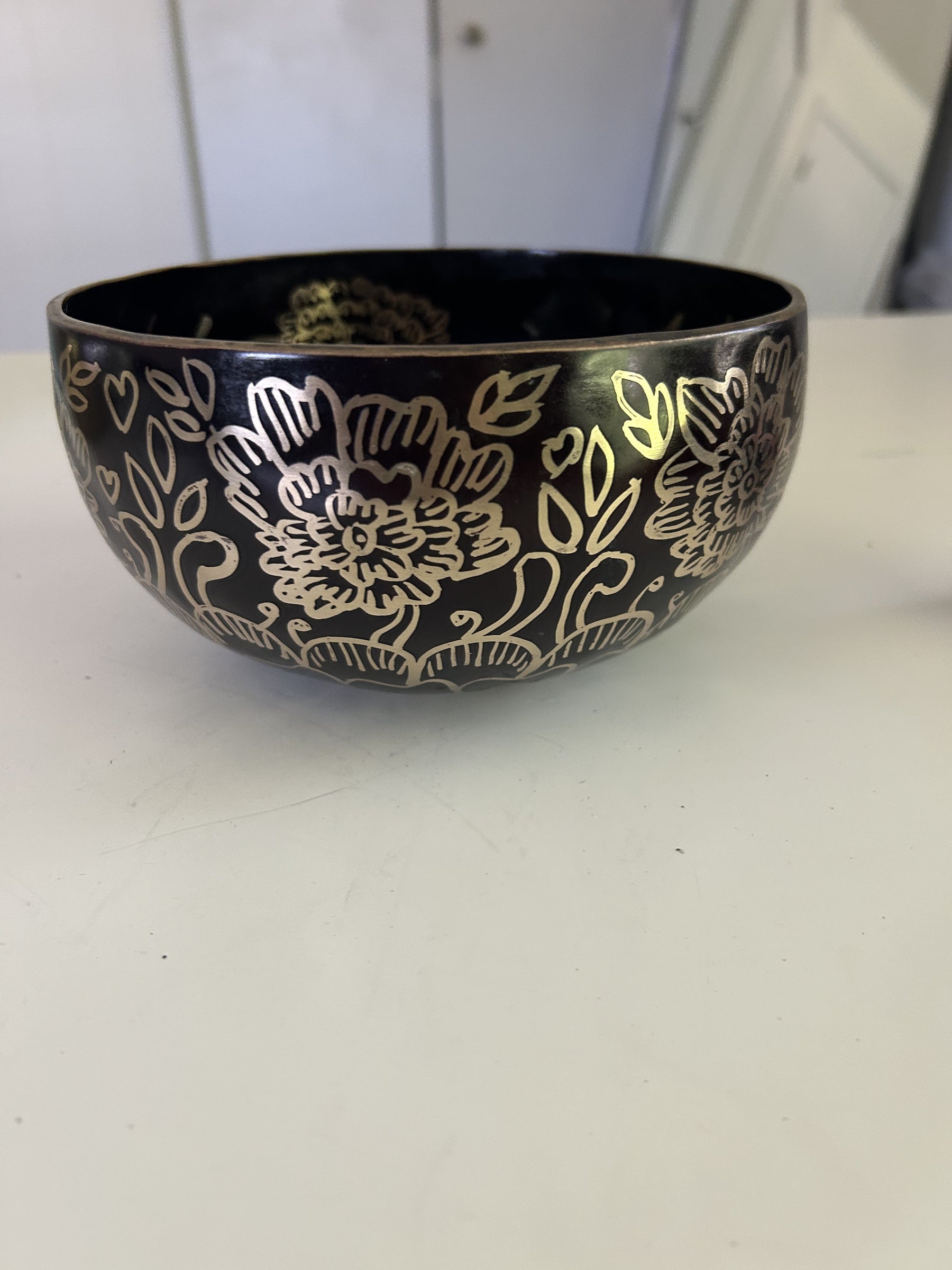 7.5 Inch Bronze F Sharp 3 One Of A Kind Singing Bowl CUSTOM-0006