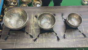 The Ohm Deep Rim Bronze Trio: 12in, 8.5in, 6in Extra Thick Rim Three Bowl Set