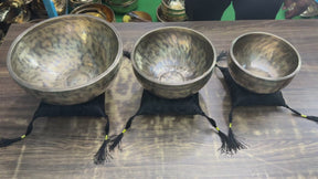 The Ohm Deep Rim Bronze Trio: 12in, 8.5in, 6in Extra Thick Rim Three Bowl Set
