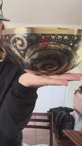The Stillpoint Singing Bowl: 9 Inch Bell Bronze Singing Bowl