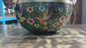 The Hummingbird's Garden. 8.5 Inch Hand-Painted Singing Bowl. Limited Edition Run