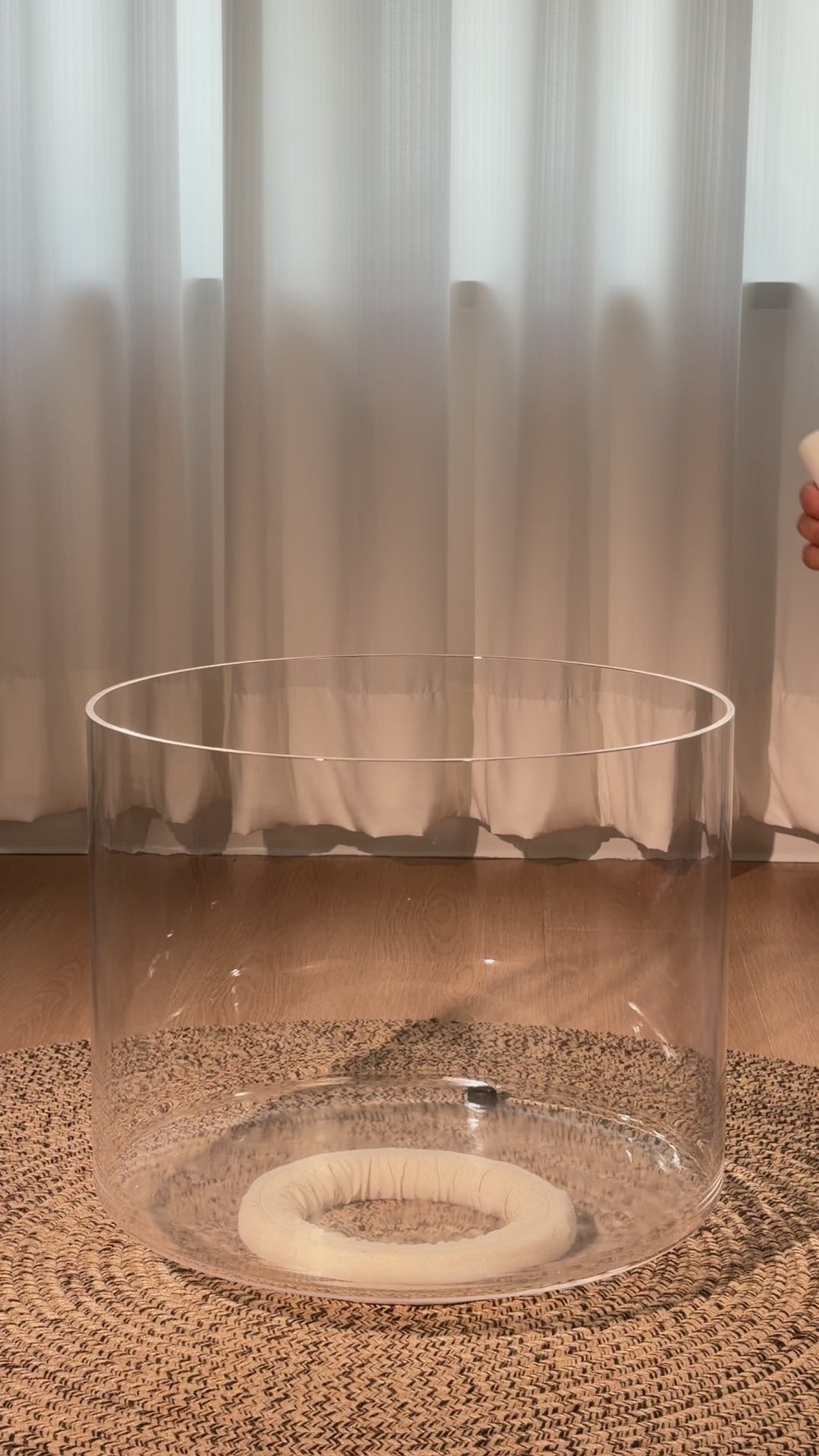 Titan 18 Inch Unground Crystal Bowl #9: F# Second Octave 432 (-12 cents)
