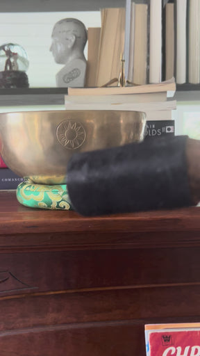 The Eclipse Bowl: 9 Inch Natural Bronze With Engraved Eclipse