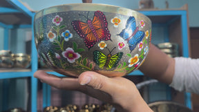 The Butterfly I 8.5 Inch Hand-Painted Singing Bowl. Limited Edition Spring 2026 Run