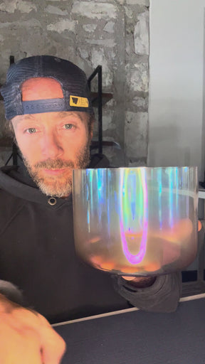 Prism Series A4 5.5" Smoke Optically Clear Fused Quartz Singing Bowl