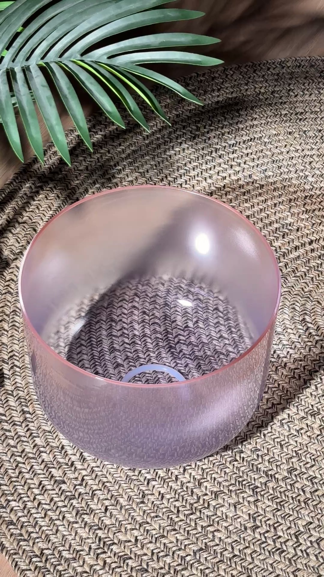 Titan 12 Inch Unground Crystal Bowl #21: D# Third Octave 432 (-41 cents)