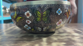 The Butterfly I 8.5 Inch Hand-Painted Singing Bowl. Limited Edition Spring 2026 Run