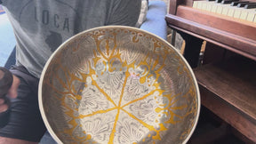 7.5 Inch Silver and Gold Bowl: Limited Run Handmade Bronze Singing Bowl