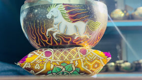 The Fire Horse - Medium 6.5 Inch Hand-Painted Singing Bowl. Limited Edition Run