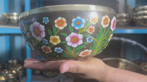 The Meadow Bowl I  9 Inch Hand-Painted Singing Bowl. Limited Edition Run