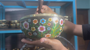 The Meadow Bowl I  9 Inch Hand-Painted Singing Bowl. Limited Edition Run