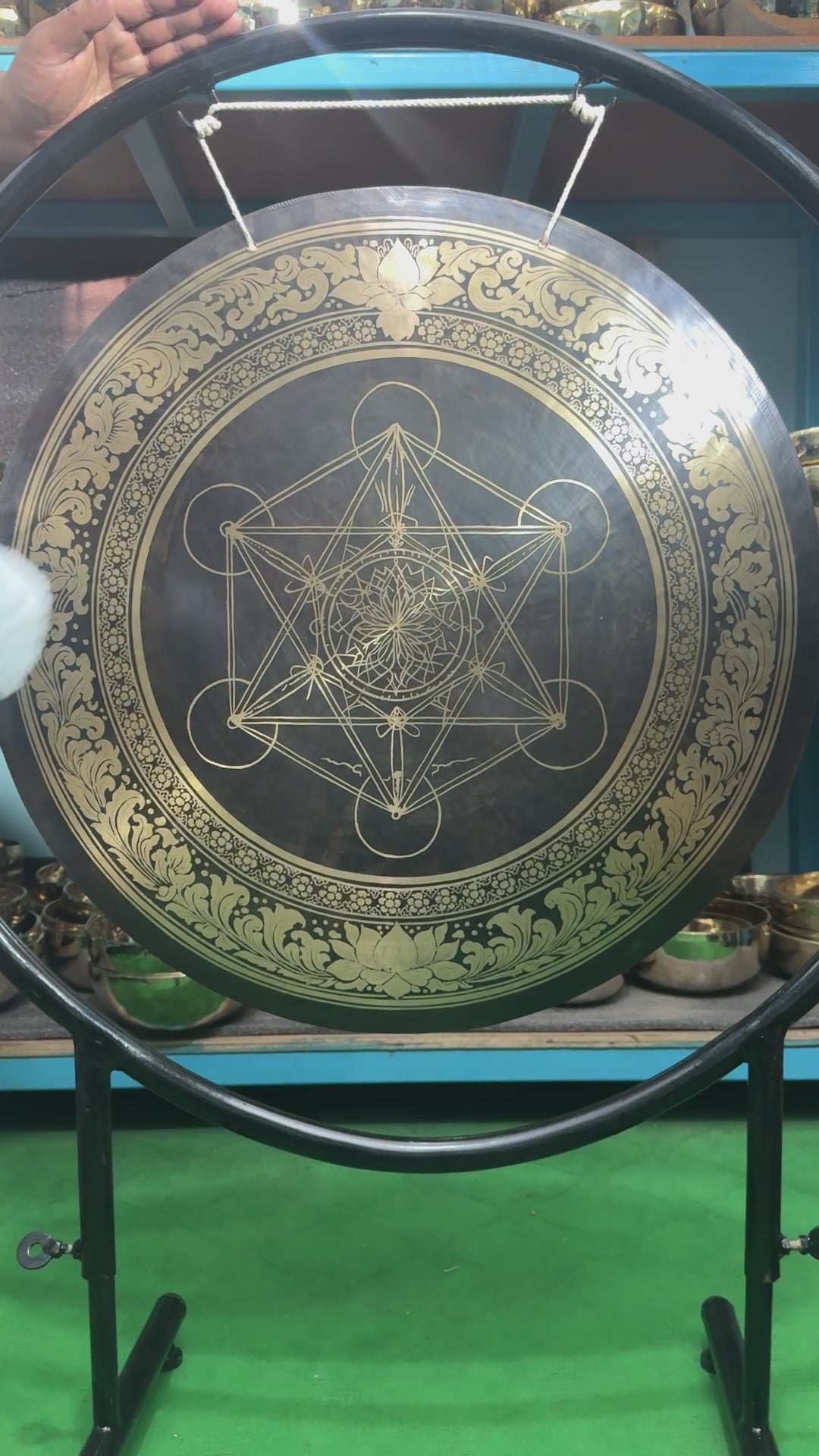 27 Inch Bronze Gong Handmade In Nepal One of One 0005