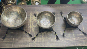 The Ohm Deep Rim Bronze Trio: 12in, 8.5in, 6in Extra Thick Rim Three Bowl Set