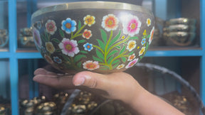 The Meadow Bowl I  9 Inch Hand-Painted Singing Bowl. Limited Edition Run