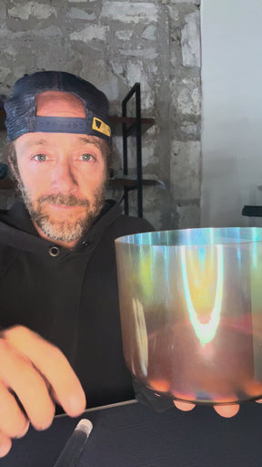 Prism Series F4 6" Optically Clear Fused Quartz Singing Bowl