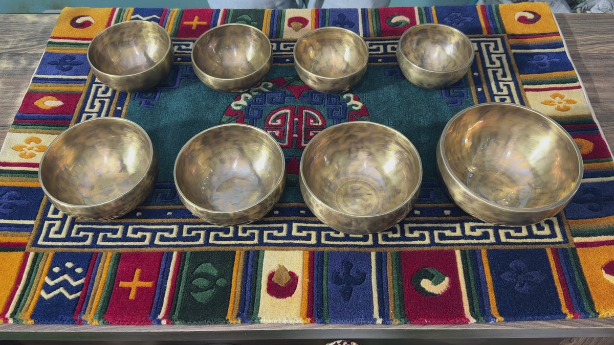 8 Bowl Custom Singing Bowl Set: The Chakra Harmony Hand Selected Set 5
