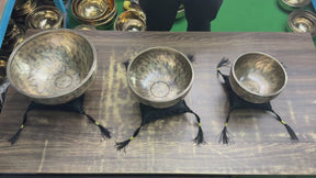 The Ohm Deep Rim Bronze Trio: 12in, 8.5in, 6in Extra Thick Rim Three Bowl Set