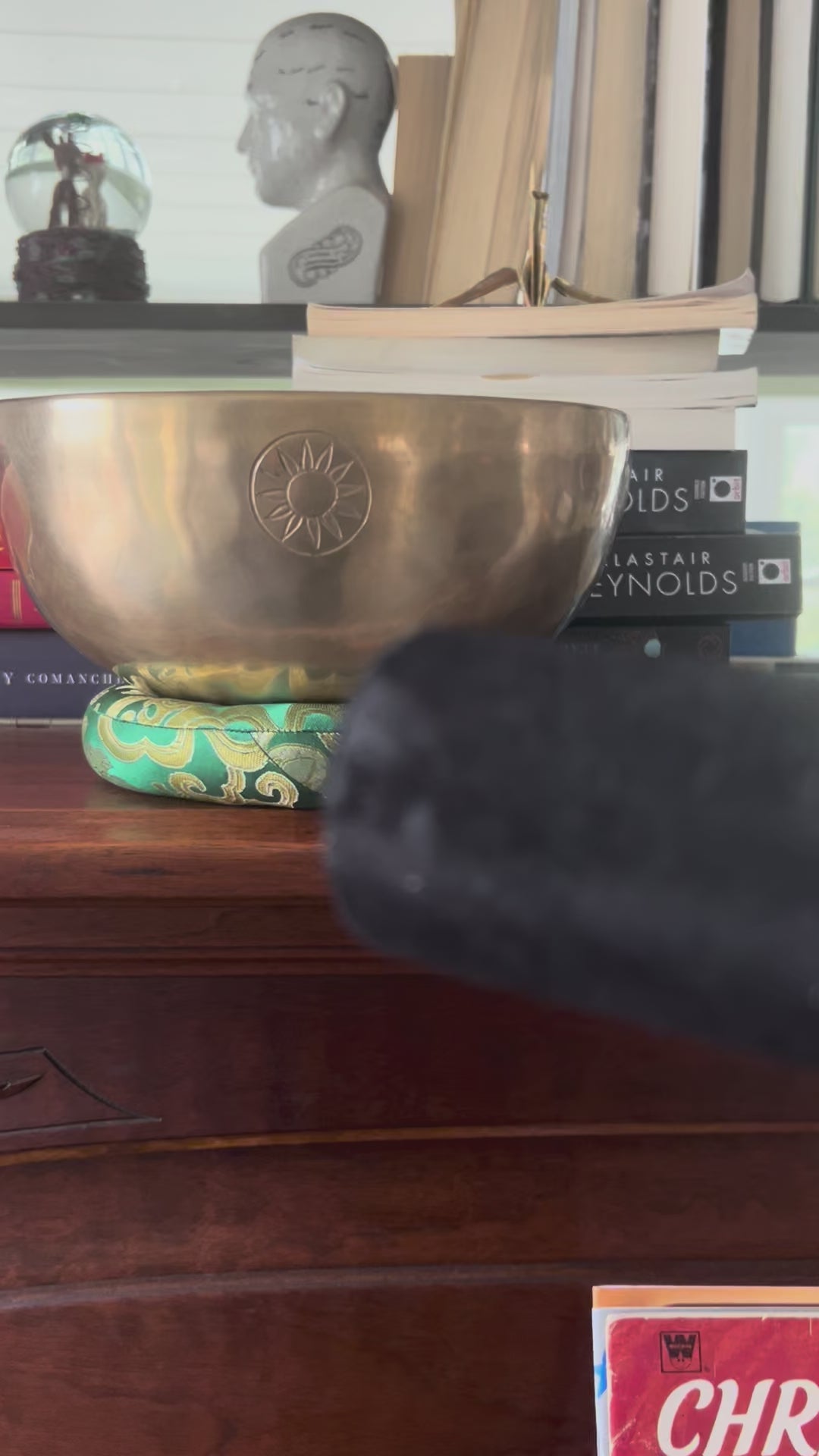 The Eclipse Bowl: 9 Inch Natural Bronze With Engraved Eclipse