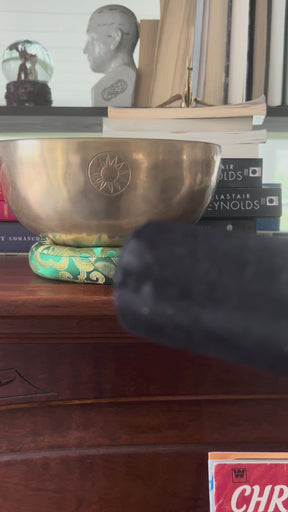 The Eclipse Bowl: 9 Inch Natural Bronze With Engraved Eclipse