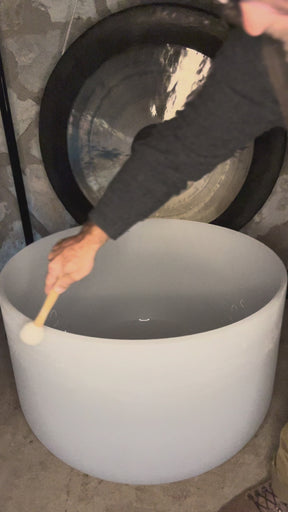 The Largest Crystal Singing Bowl In The World: 32 Inch Diameter First Octave Resonant Instrument