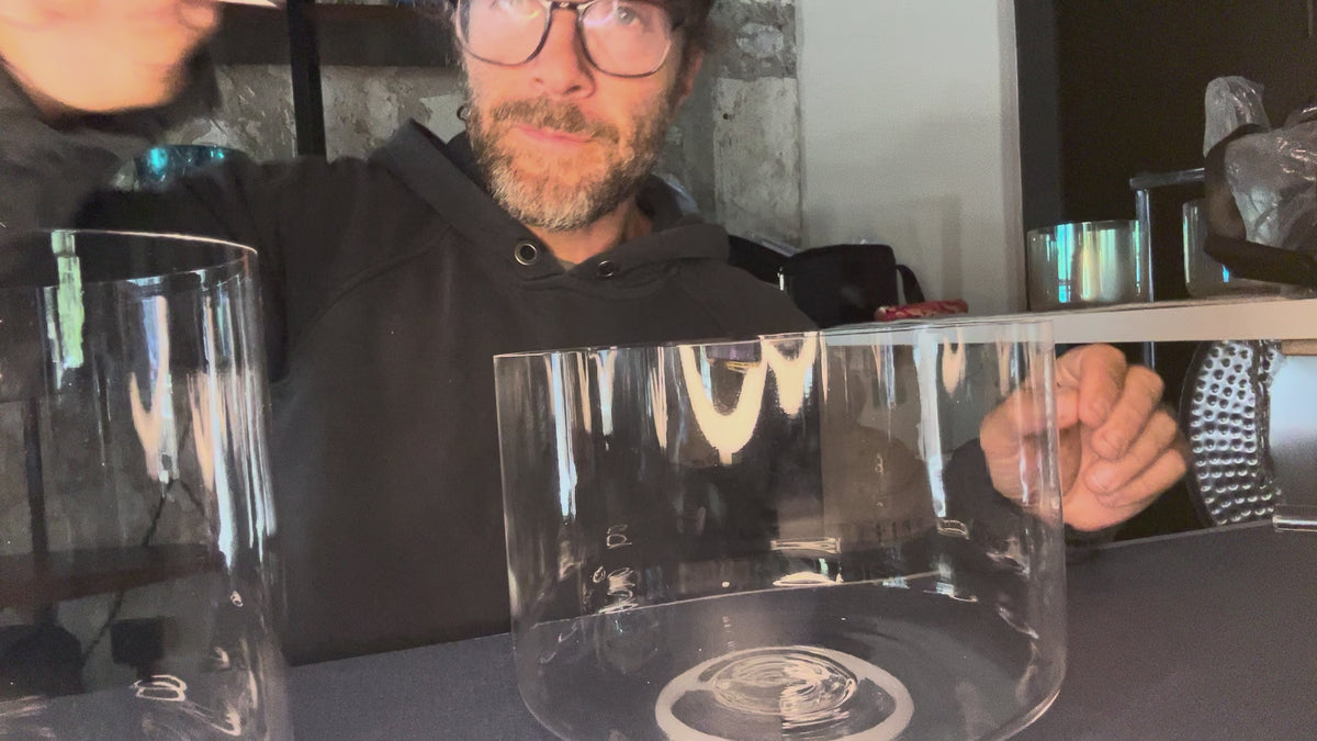 Prism Series Duo 8.75"  I C3 and 7.5"I G3 Fused Crystal Singing Bowl Set