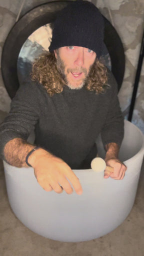 The Largest Crystal Singing Bowl In The World: 32 Inch Diameter First Octave Resonant Instrument