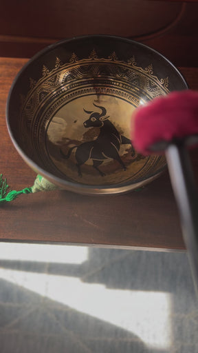 The Taurus Singing Bowl - 9 inch Large | Handmade In Nepal