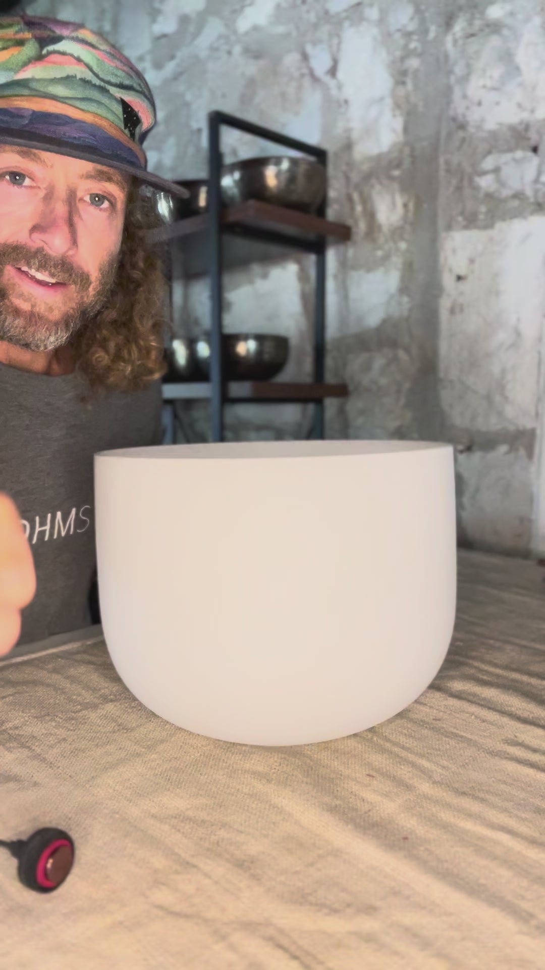 272hz C# Perfect Pitch Frosted Crystal Bowl: The Drone Bowl