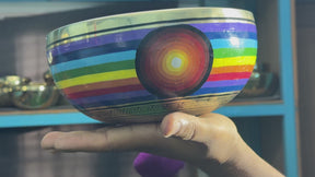 8.5 Inch Chakra Rainbow Singing Bowl. Limited Edition Run.