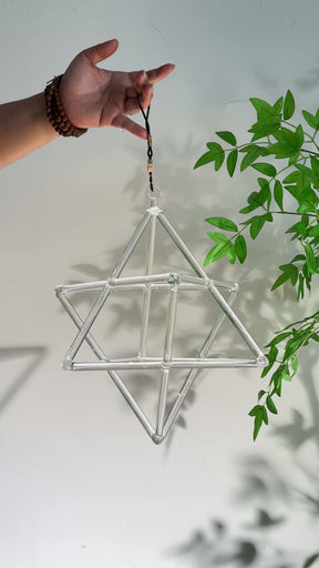 10" Clear Quartz Crystal Merkaba Sound Star