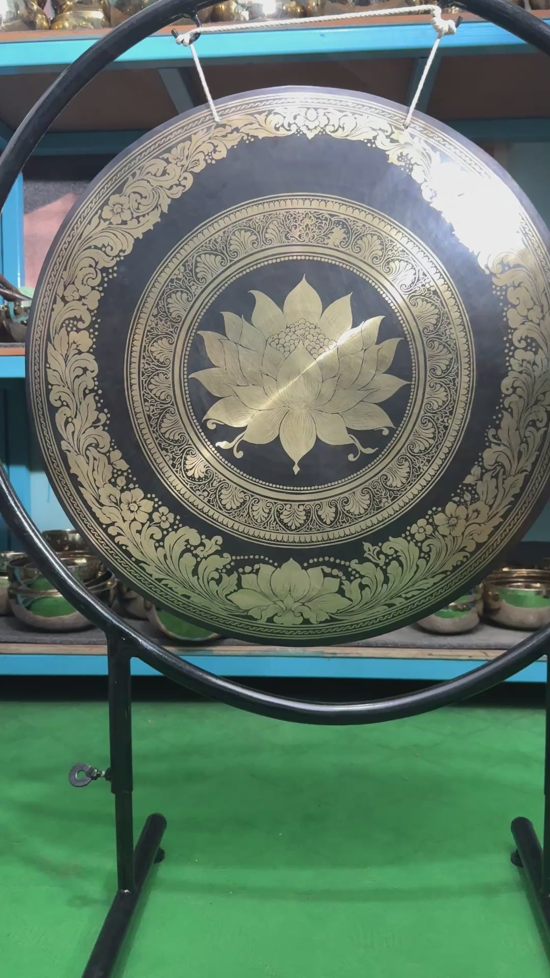 27 Inch Bronze Gong Handmade In Nepal One of One 0002