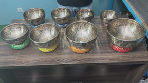 8 Bowl Custom Singing Bowl Set: The Chakra Harmony Hand Selected Set 3