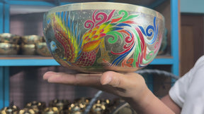 The Dancing Water Bowl I 9 Inch Hand-Painted Singing Bowl I Limited Edition Run.