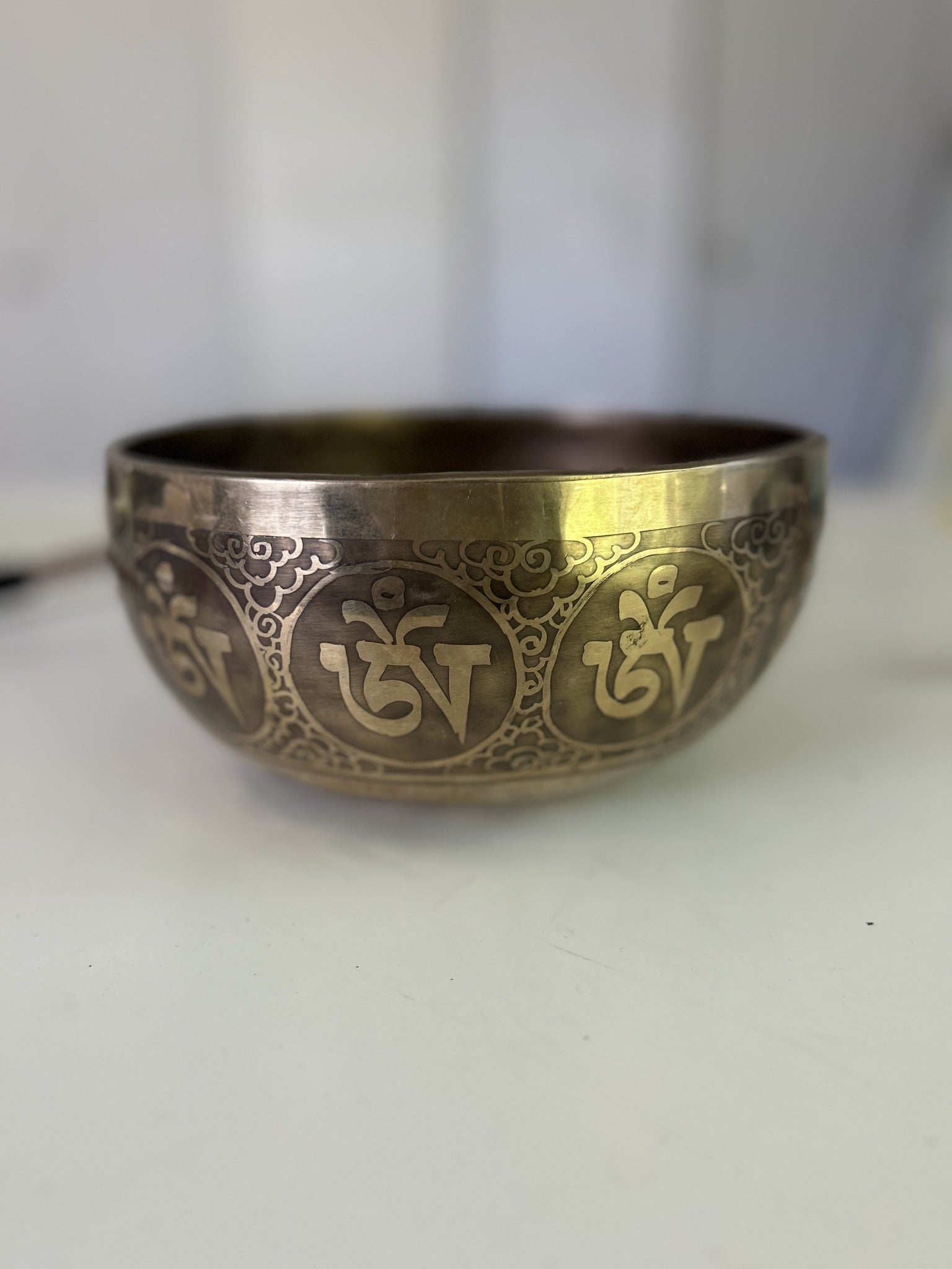 7 Inch Bronze A3 One Of A Kind Singing Bowl CUSTOM-0001
