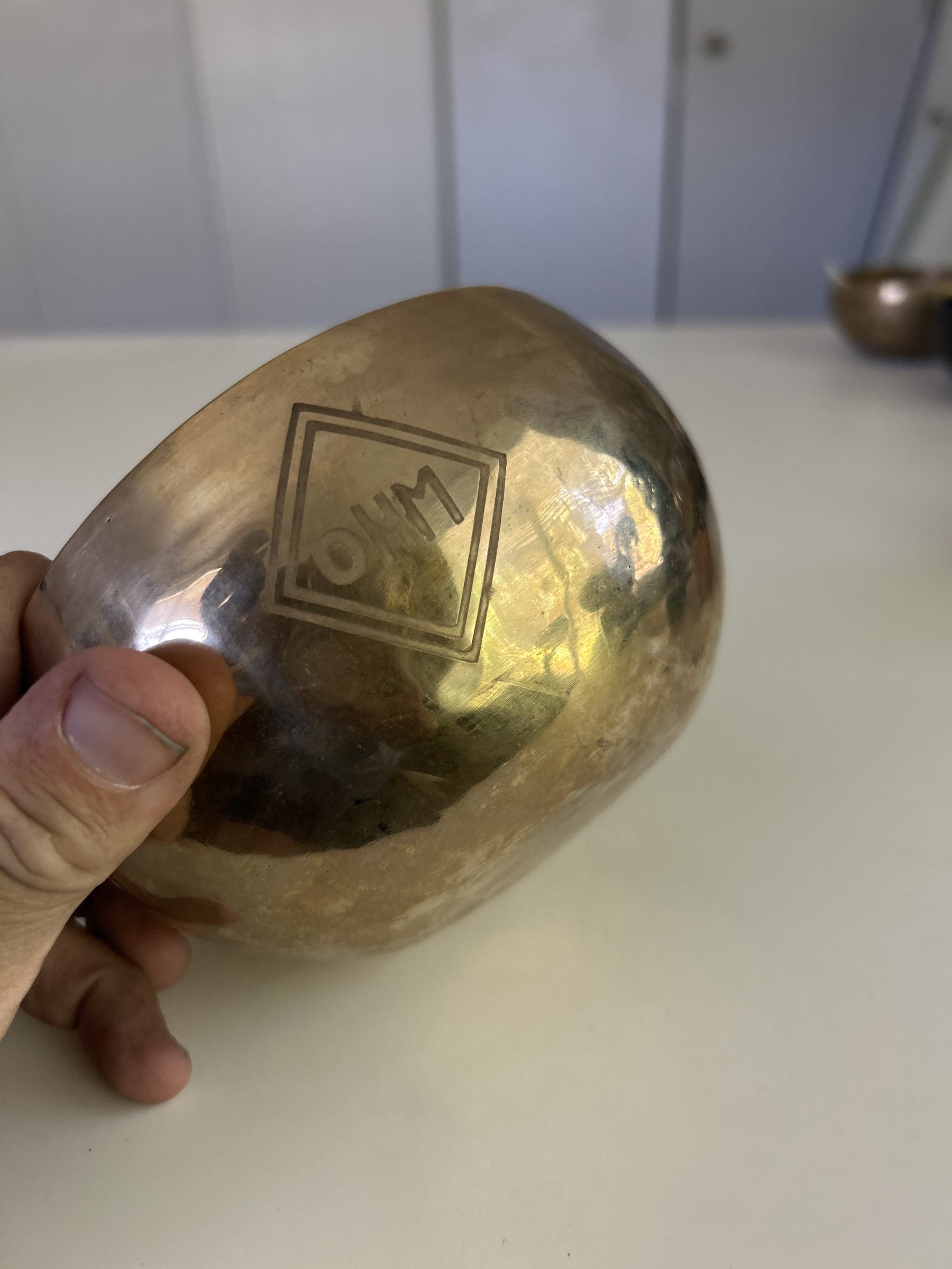 5.25 Inch Bronze A Flat 4 One Of A Kind Singing Bowl CUSTOM-0010