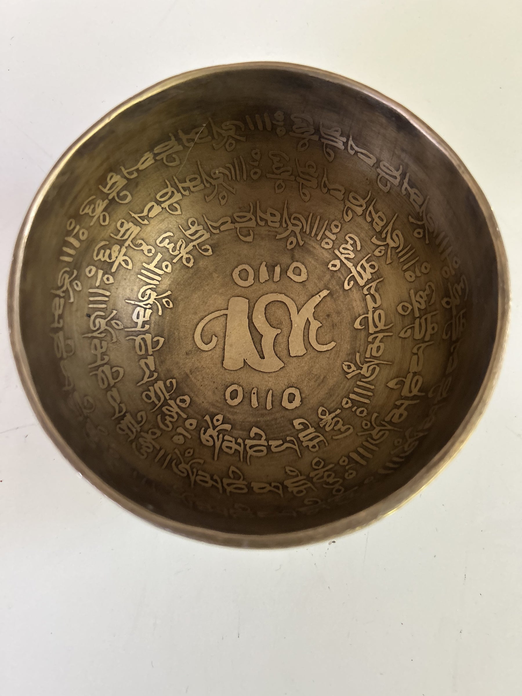 4 Inch Bronze E5 One Of A Kind Singing Bowl CUSTOM-0009