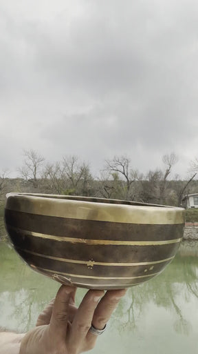 The Planetary Bowl Large 9 Inch Handmade Bronze Singing Bowl From Nepal Limited Design