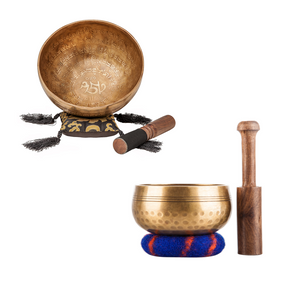 The Big and Little: Set Of 6 Inch Bronze Singing Bowl and 3.5 Inch Small Singing Bowl